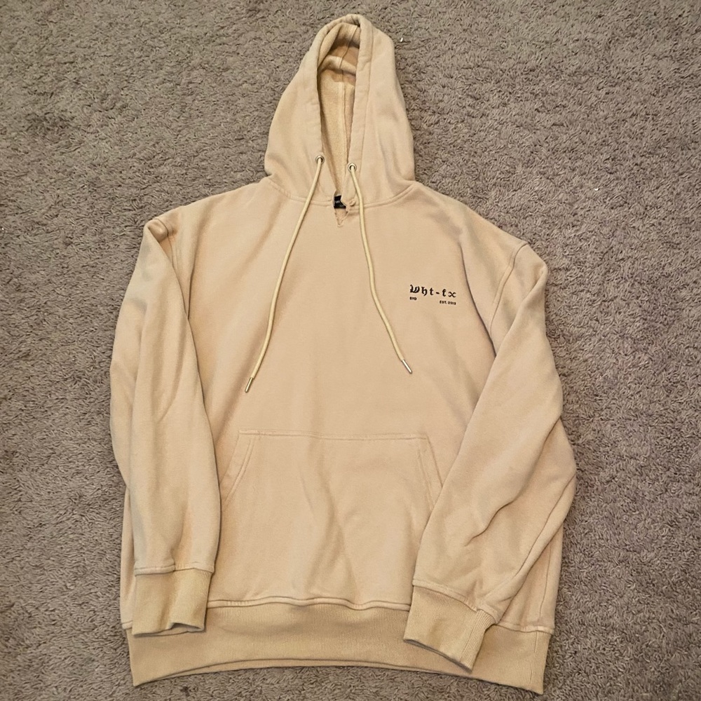 White Fox Beige Hoodie